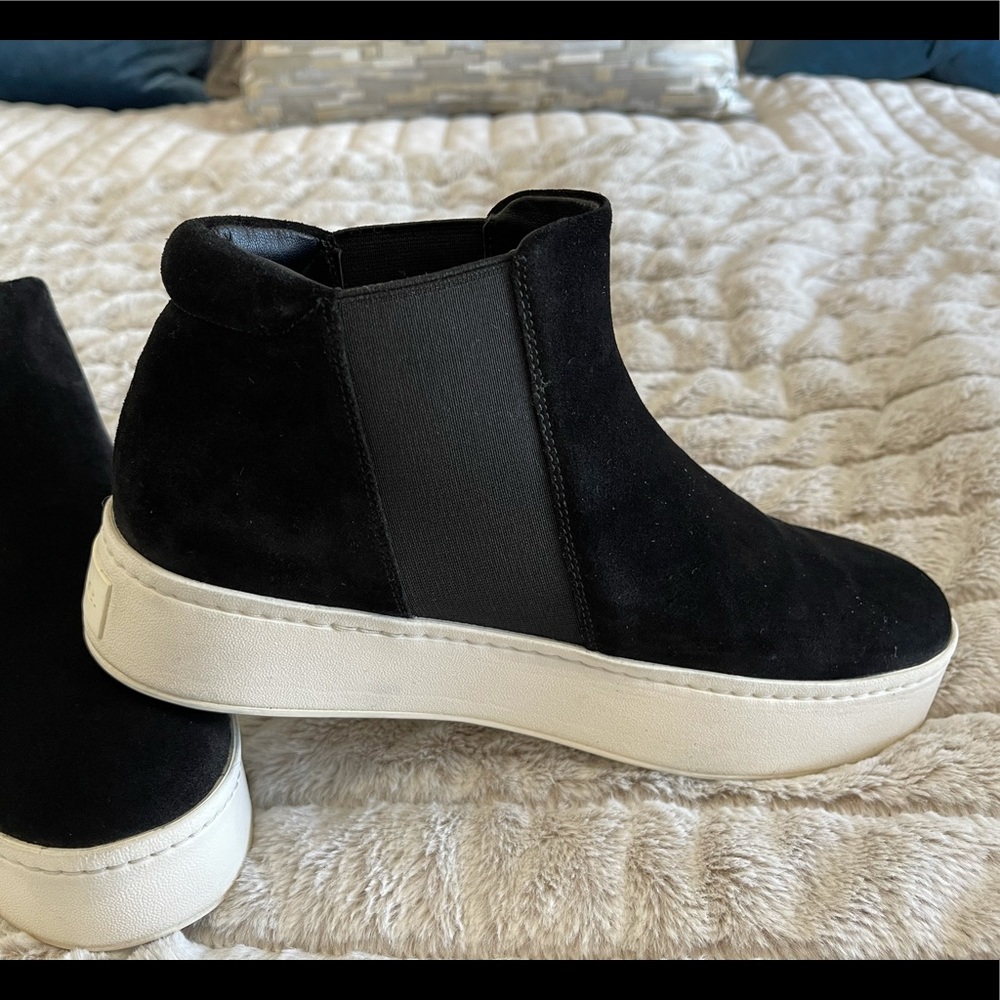 Vince hightop, platform suede sneakers - Picture 3 of 5